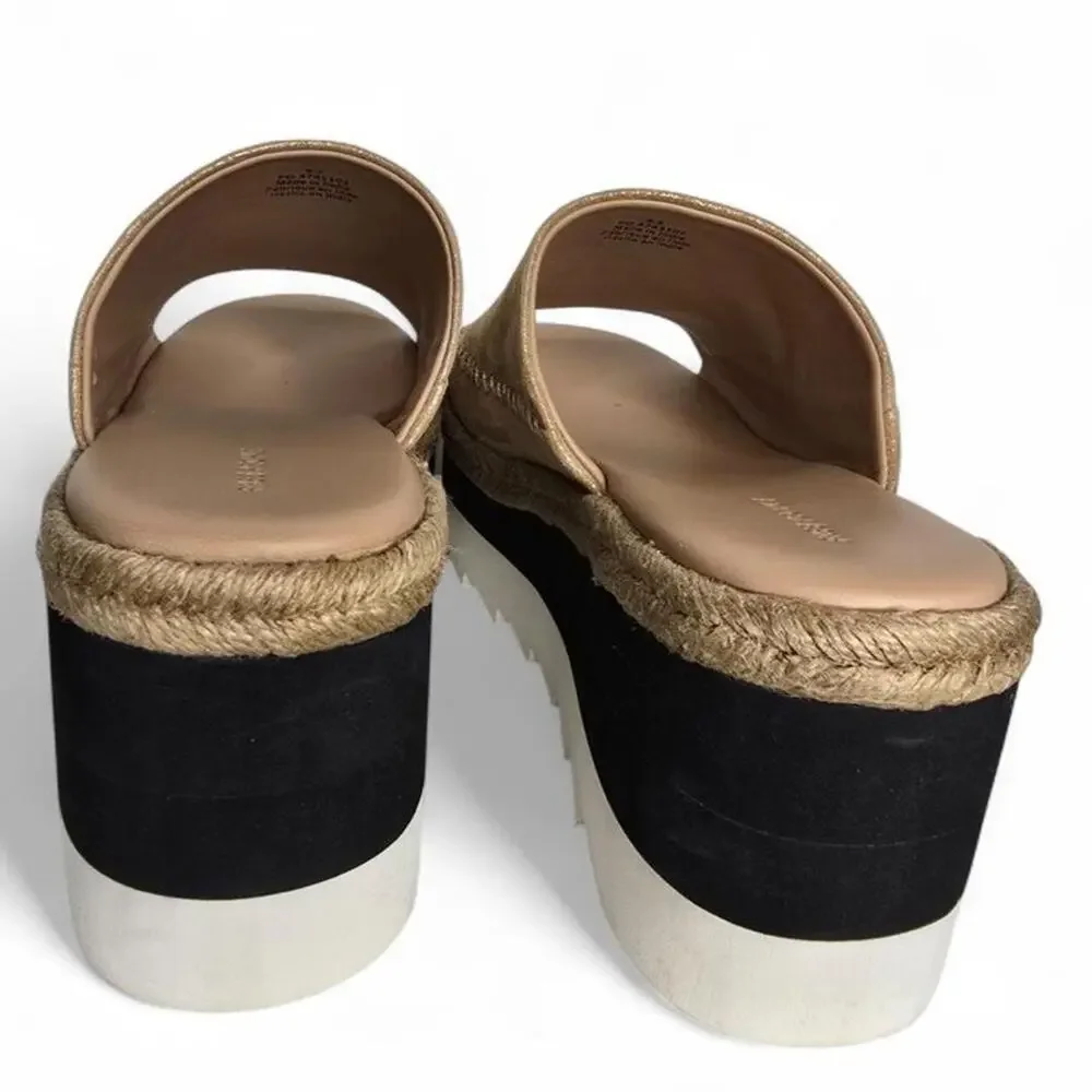 Free people Metallic Platform Slide 8.5